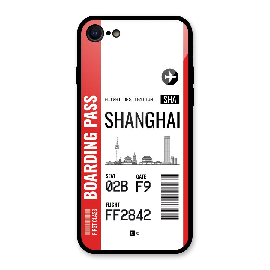 Shanghai Boarding Pass Glass Back Case for iPhone 7