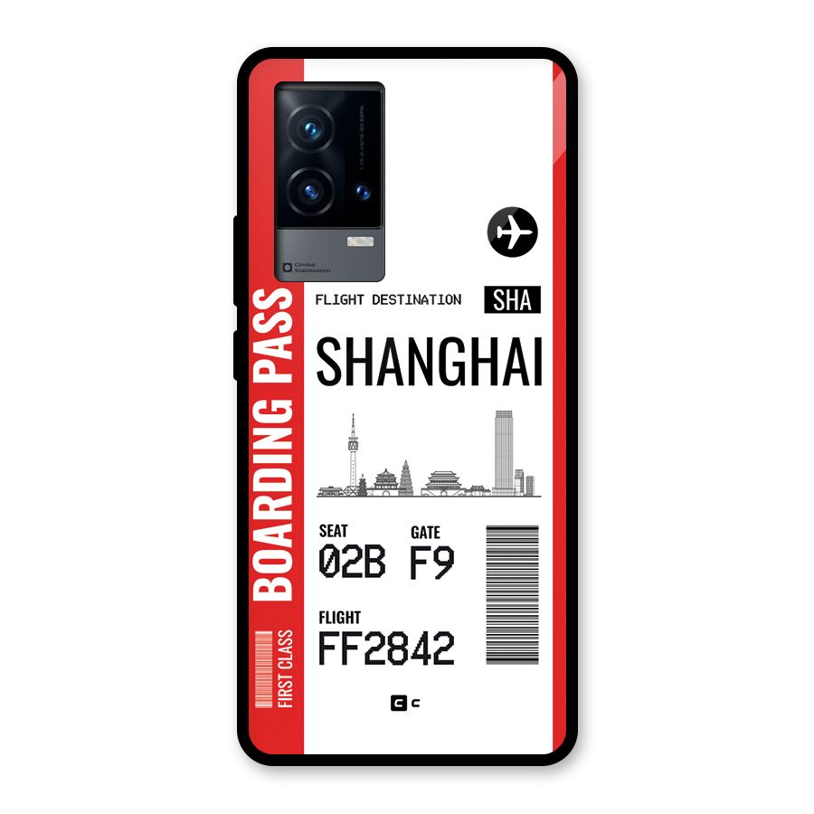 Shanghai Boarding Pass Glass Back Case for iQOO 9 5G