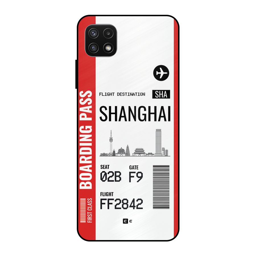 Shanghai Boarding Pass Metal Back Case for Galaxy A22 5G