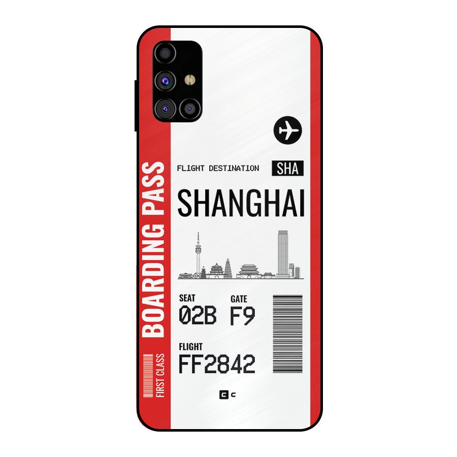 Shanghai Boarding Pass Metal Back Case for Galaxy M31s