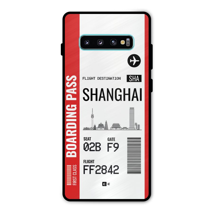 Shanghai Boarding Pass Metal Back Case for Galaxy S10 Plus