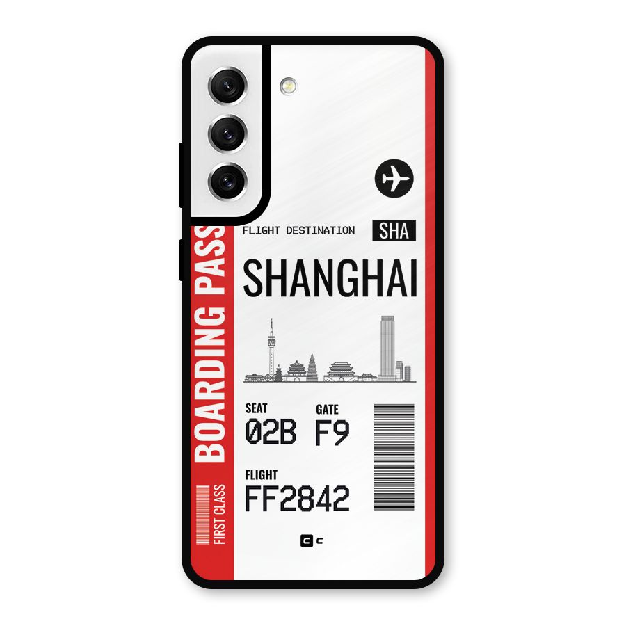 Shanghai Boarding Pass Metal Back Case for Galaxy S21 FE 5G
