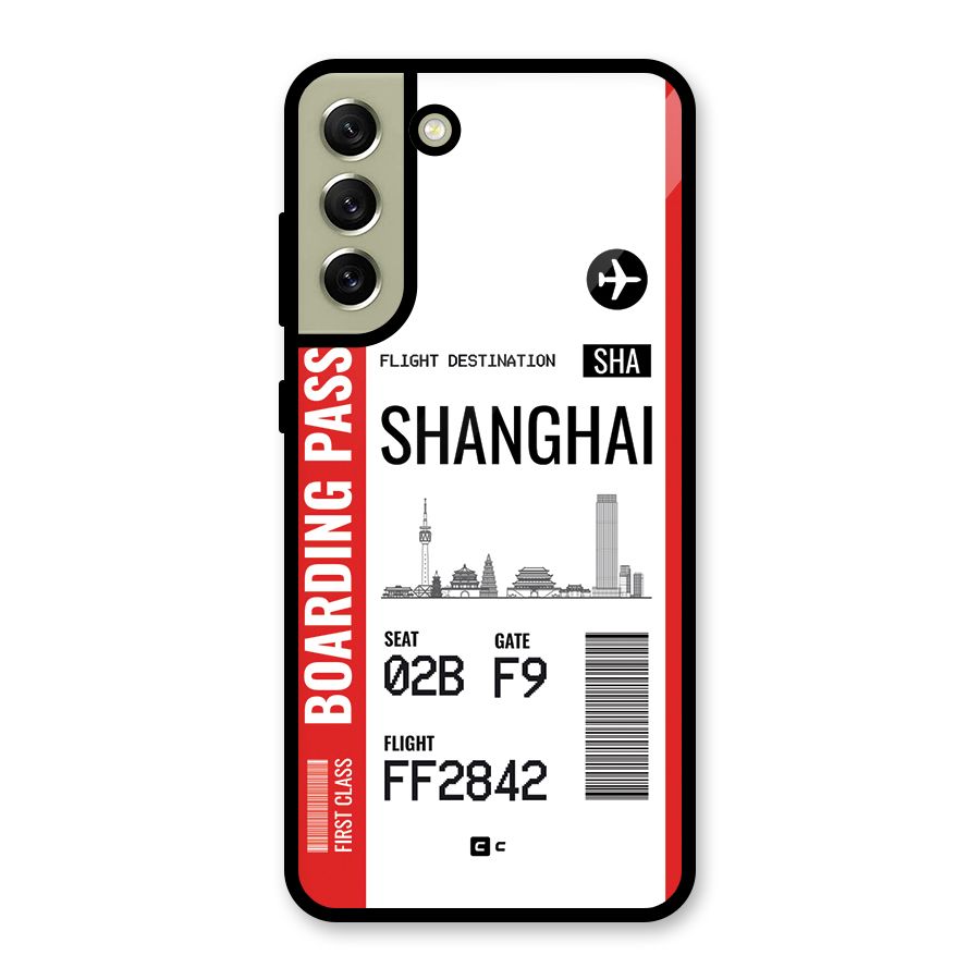 Shanghai Boarding Pass Metal Back Case for Galaxy S21 FE 5G (2023)