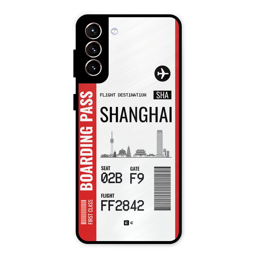 Shanghai Boarding Pass Metal Back Case for Galaxy S21 Plus