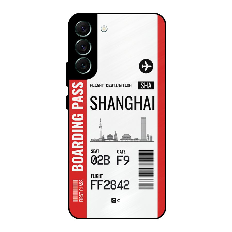 Shanghai Boarding Pass Metal Back Case for Galaxy S22 Plus 5G