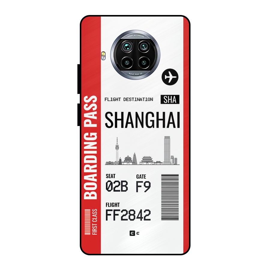 Shanghai Boarding Pass Metal Back Case for Mi 10i