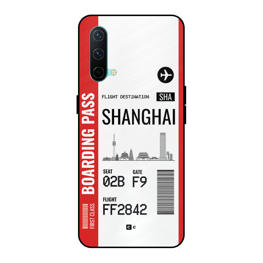 Shanghai Boarding Pass Metal Back Case for OnePlus Nord CE 5G