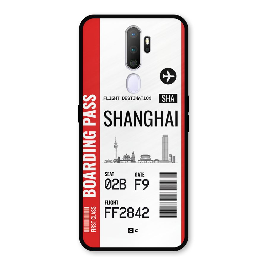Shanghai Boarding Pass Metal Back Case for Oppo A5 (2020)