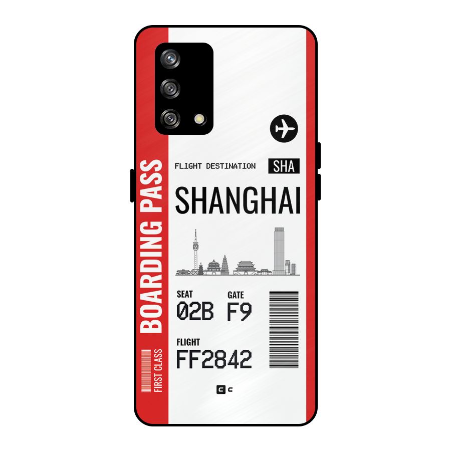Shanghai Boarding Pass Metal Back Case for Oppo F19