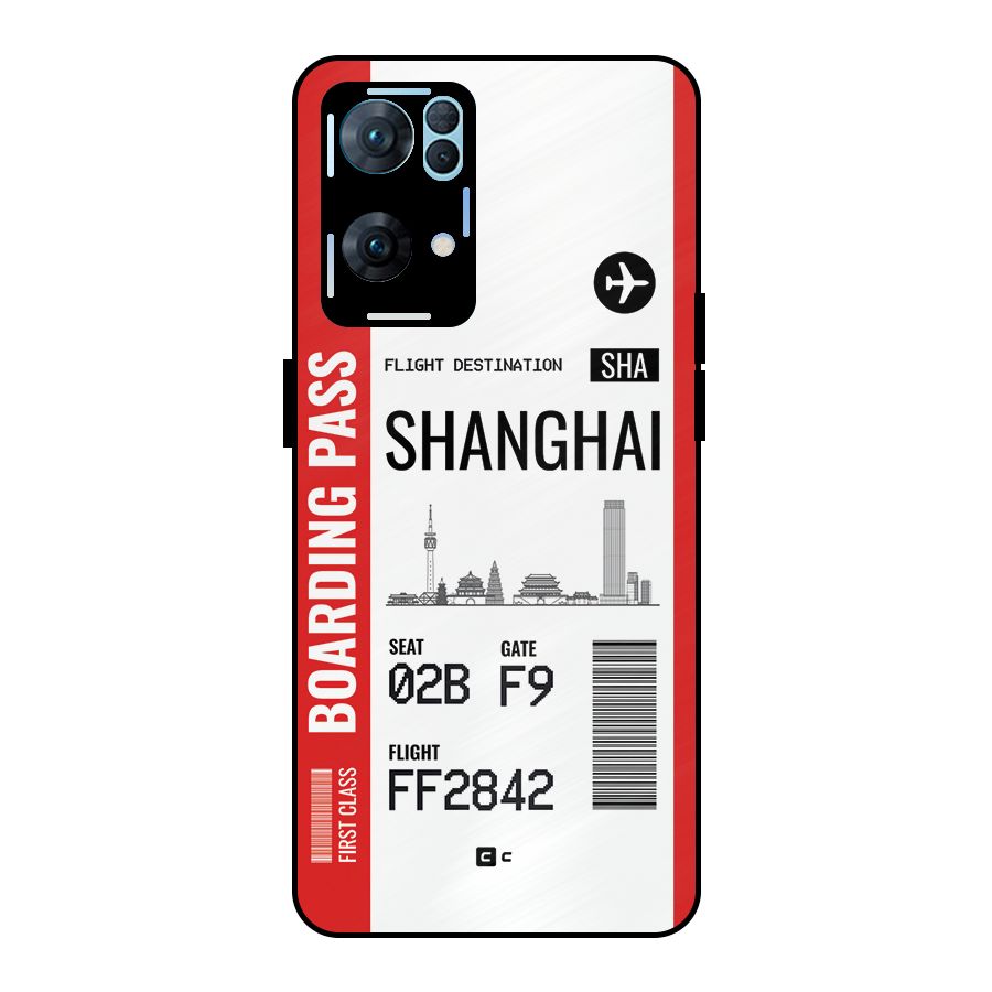 Shanghai Boarding Pass Metal Back Case for Oppo Reno7 Pro 5G