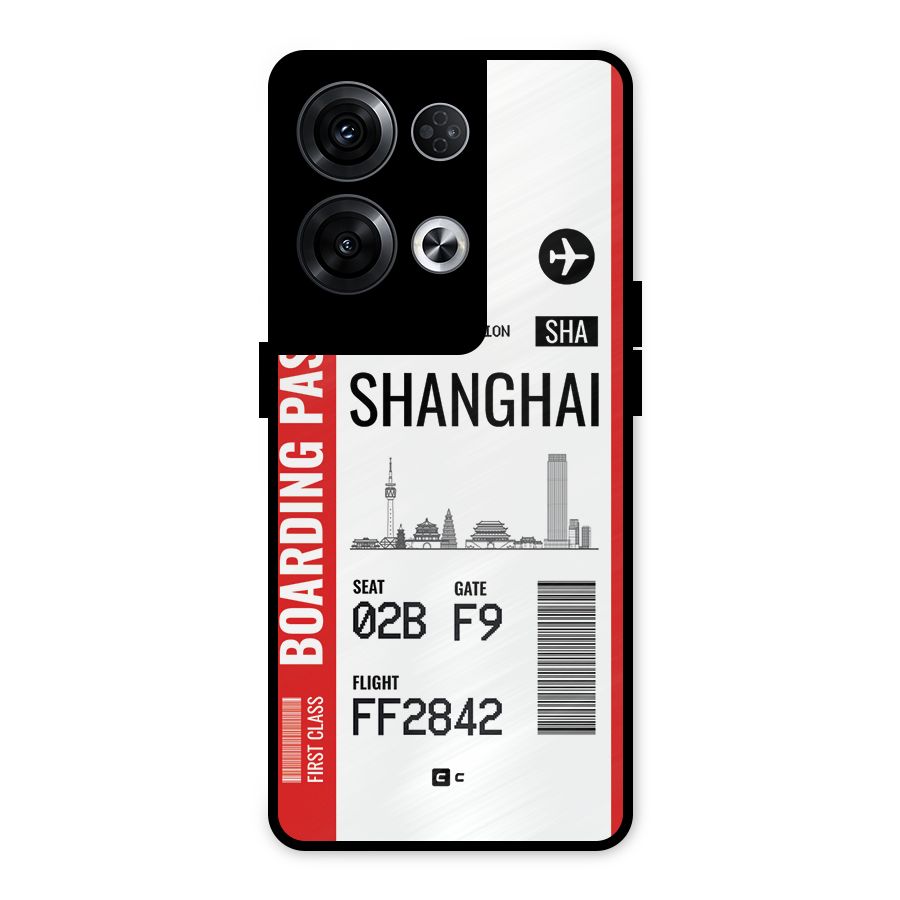 Shanghai Boarding Pass Metal Back Case for Oppo Reno8 Pro 5G