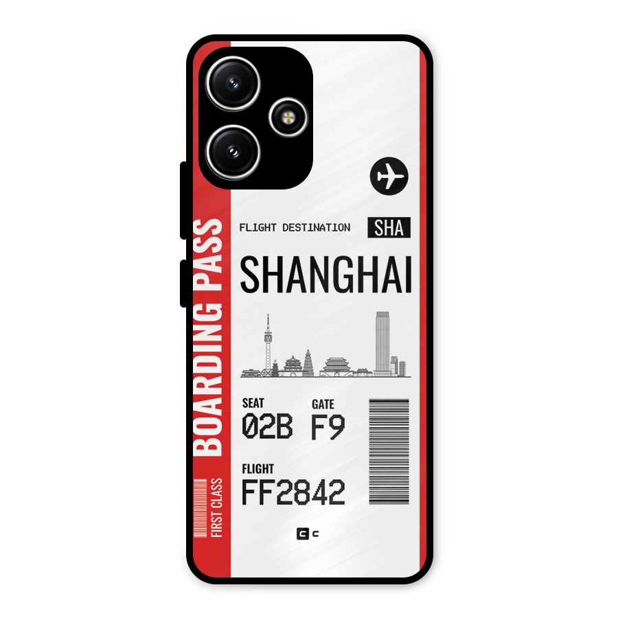 Shanghai Boarding Pass Metal Back Case for Poco M6 Pro