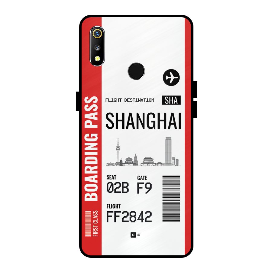 Shanghai Boarding Pass Metal Back Case for Realme 3i