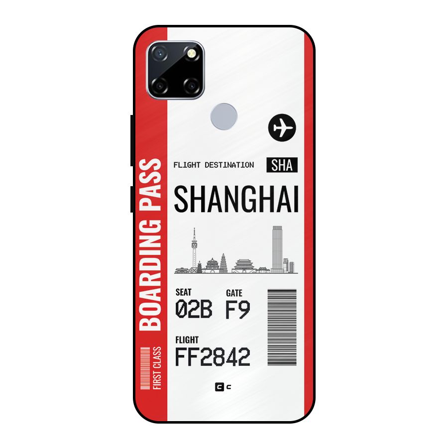 Shanghai Boarding Pass Metal Back Case for Realme Narzo 30A