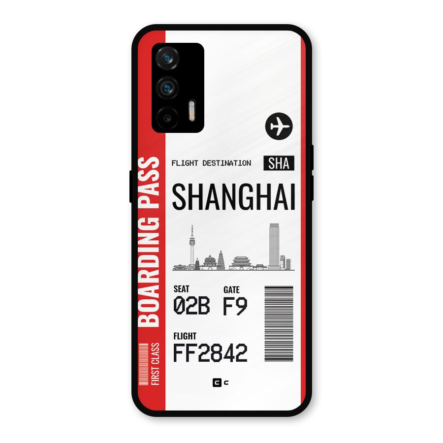 Shanghai Boarding Pass Metal Back Case for Realme X7 Max