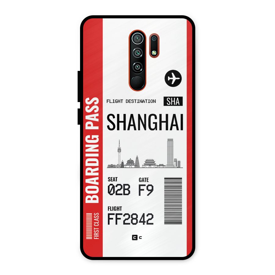 Shanghai Boarding Pass Metal Back Case for Redmi 9 Prime