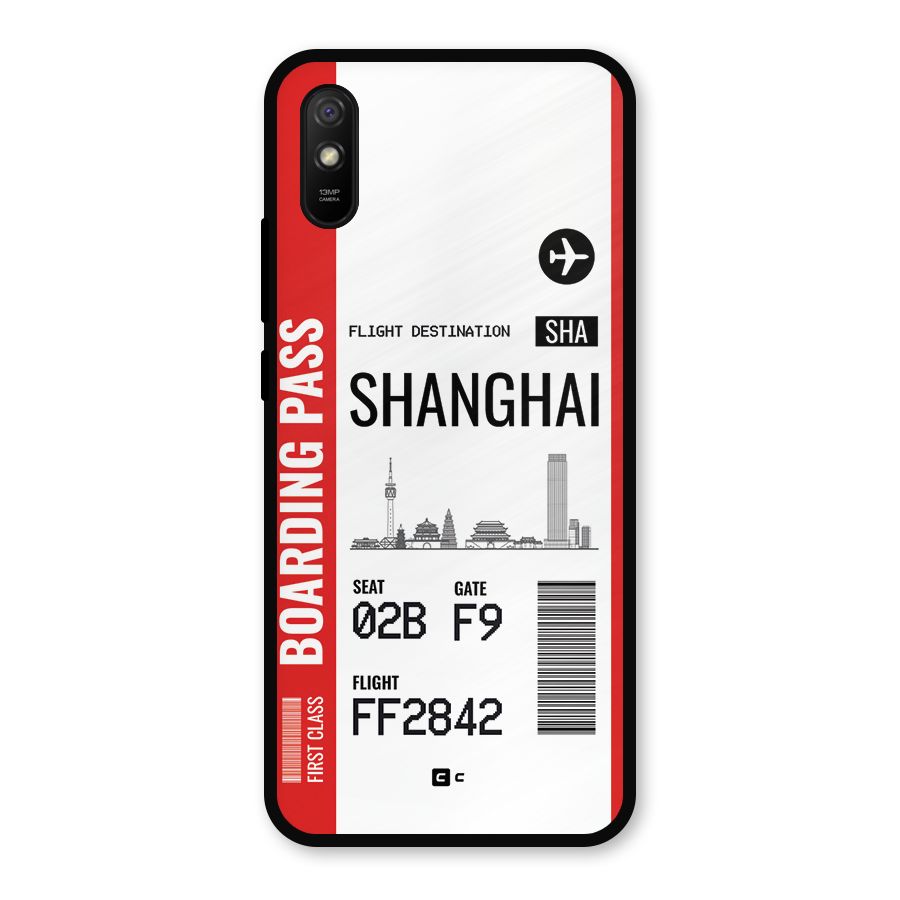 Shanghai Boarding Pass Metal Back Case for Redmi 9i