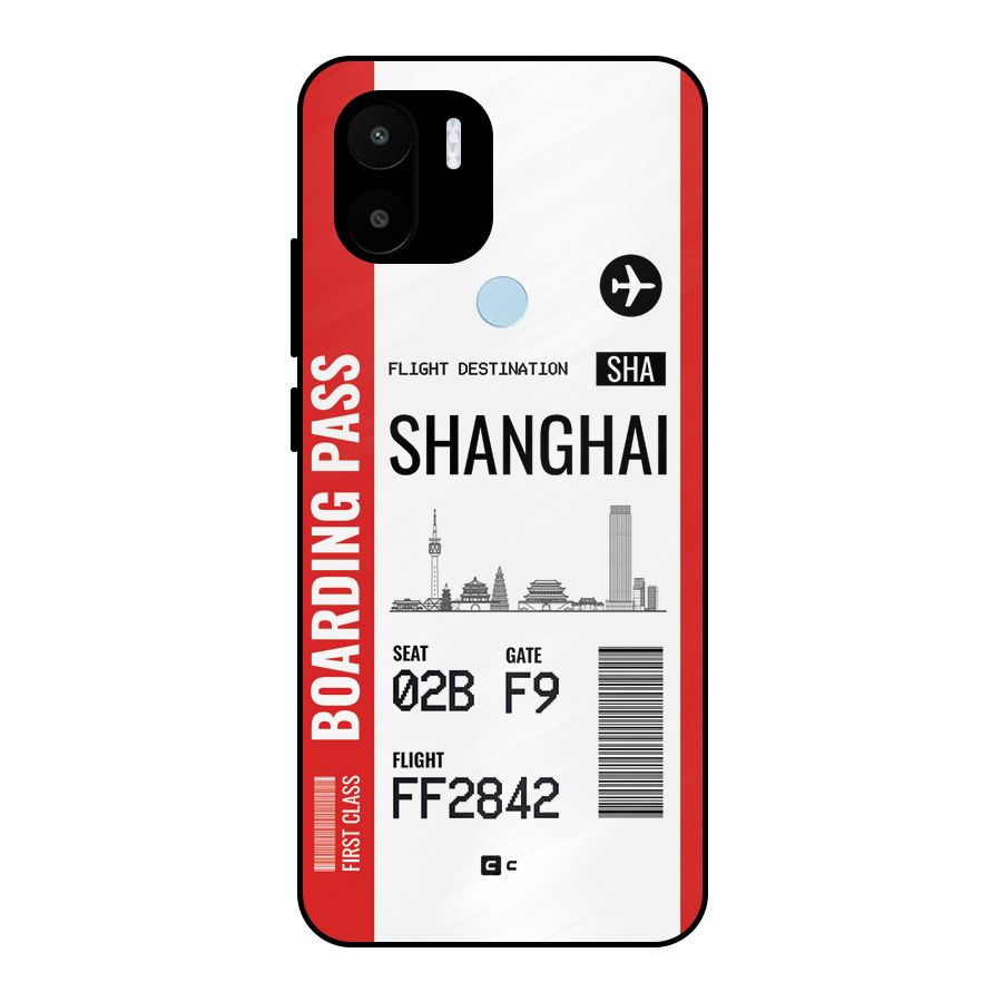 Shanghai Boarding Pass Metal Back Case for Redmi A2 Plus