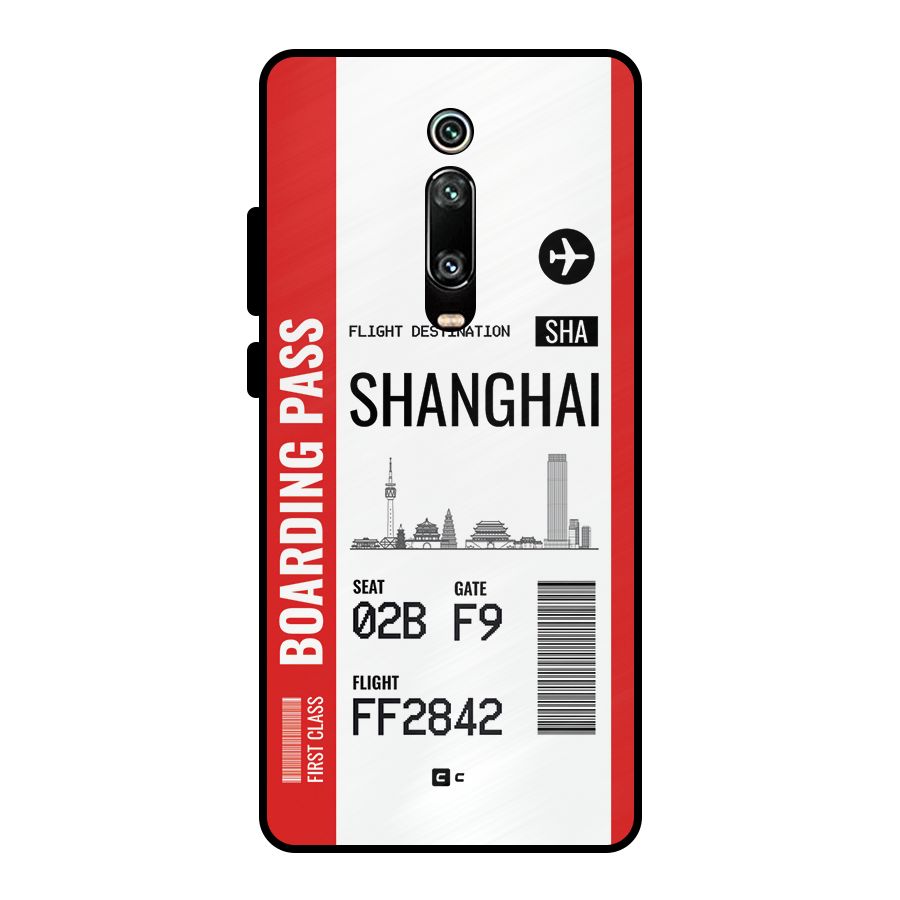 Shanghai Boarding Pass Metal Back Case for Redmi K20