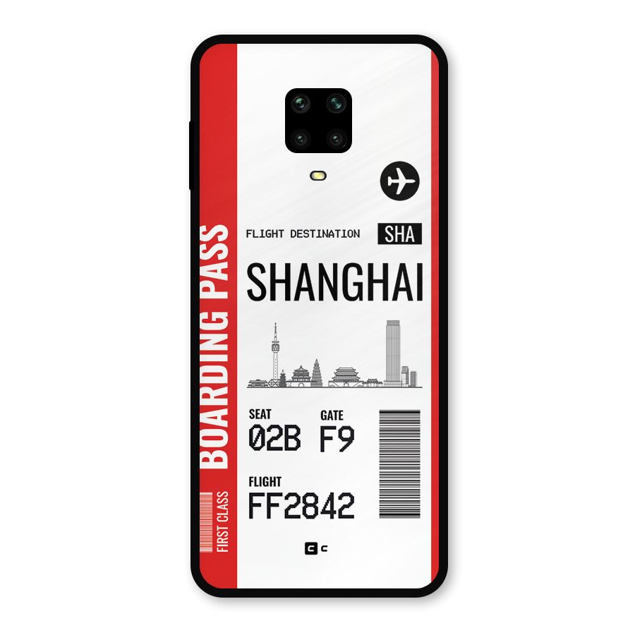 Shanghai Boarding Pass Metal Back Case for Redmi Note 9 Pro