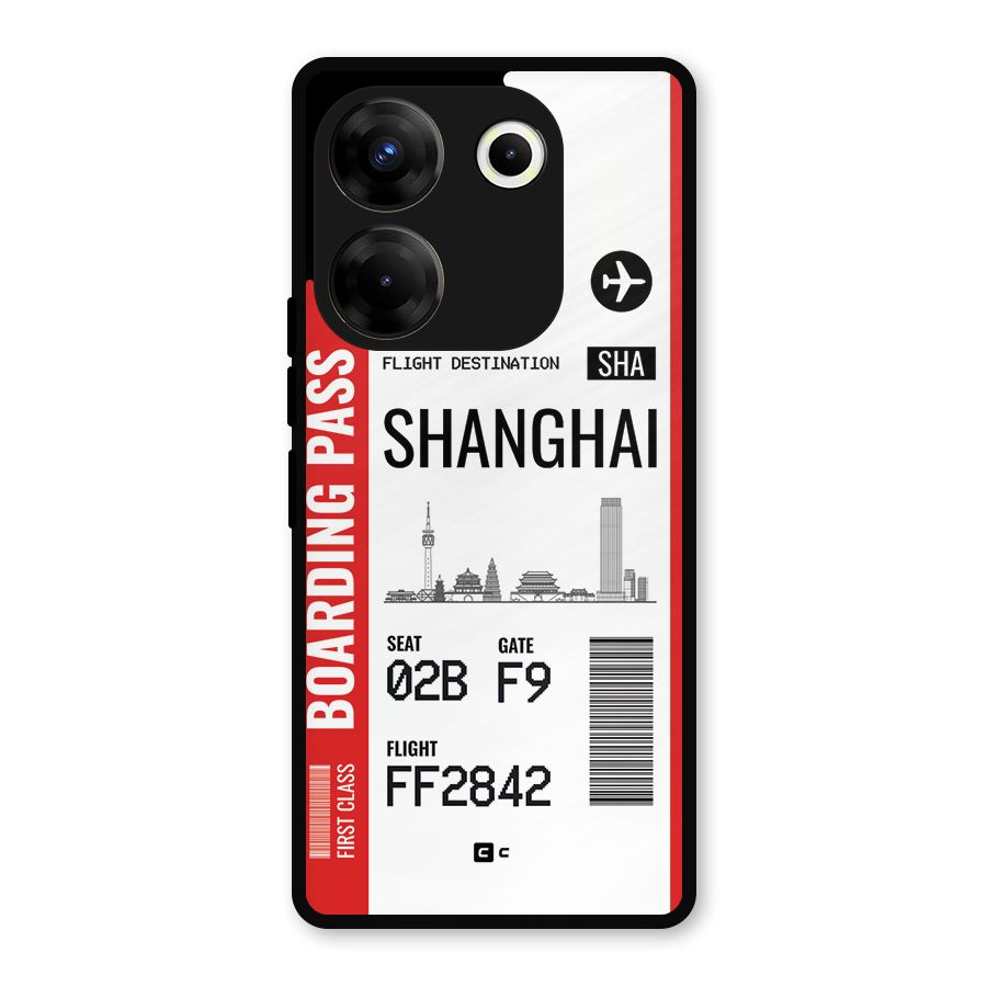 Shanghai Boarding Pass Metal Back Case for Tecno Camon 20 Pro