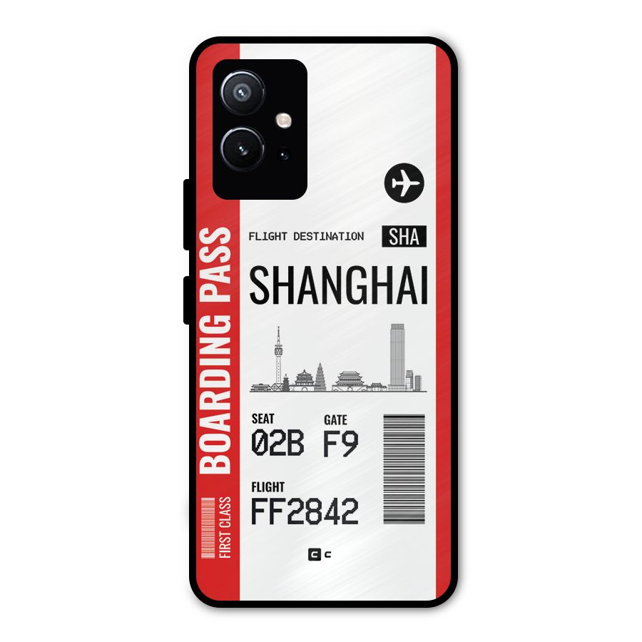 Shanghai Boarding Pass Metal Back Case for Vivo T1 5G