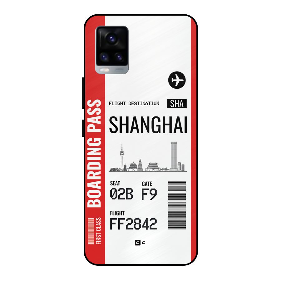 Shanghai Boarding Pass Metal Back Case for Vivo V20