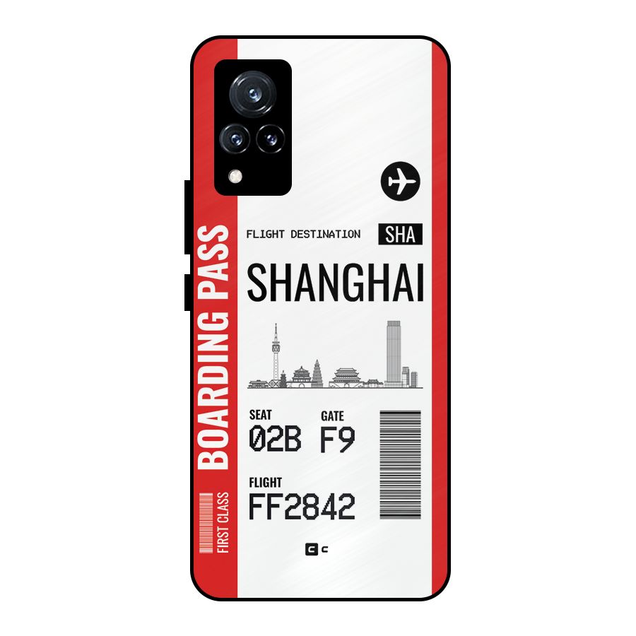 Shanghai Boarding Pass Metal Back Case for Vivo V21 5G