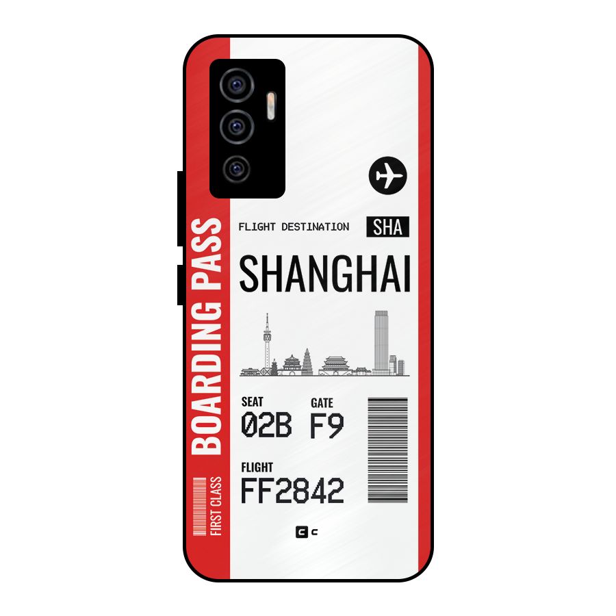 Shanghai Boarding Pass Metal Back Case for Vivo V23e