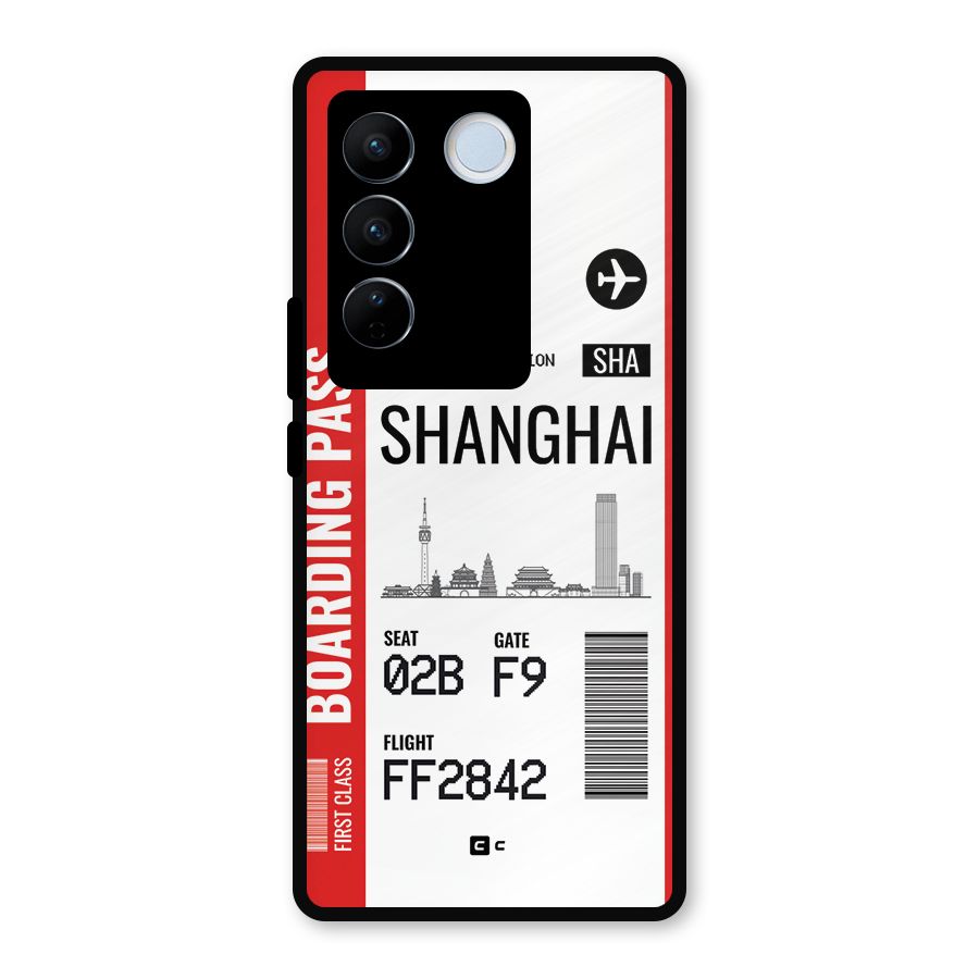 Shanghai Boarding Pass Metal Back Case for Vivo V27