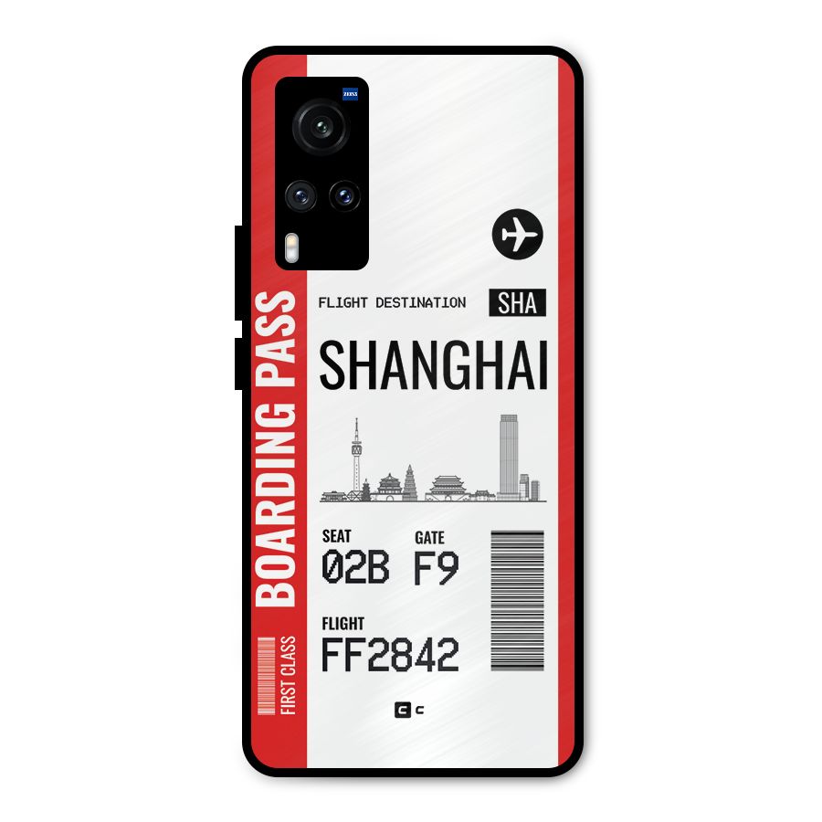 Shanghai Boarding Pass Metal Back Case for Vivo X60