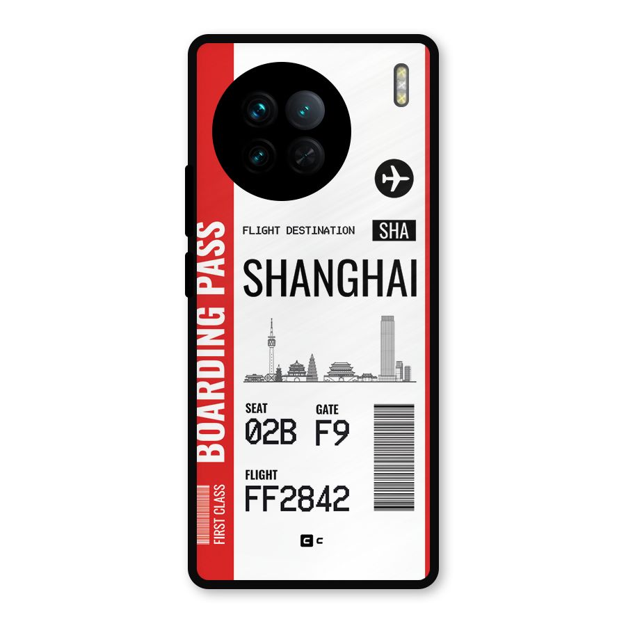 Shanghai Boarding Pass Metal Back Case for Vivo X90
