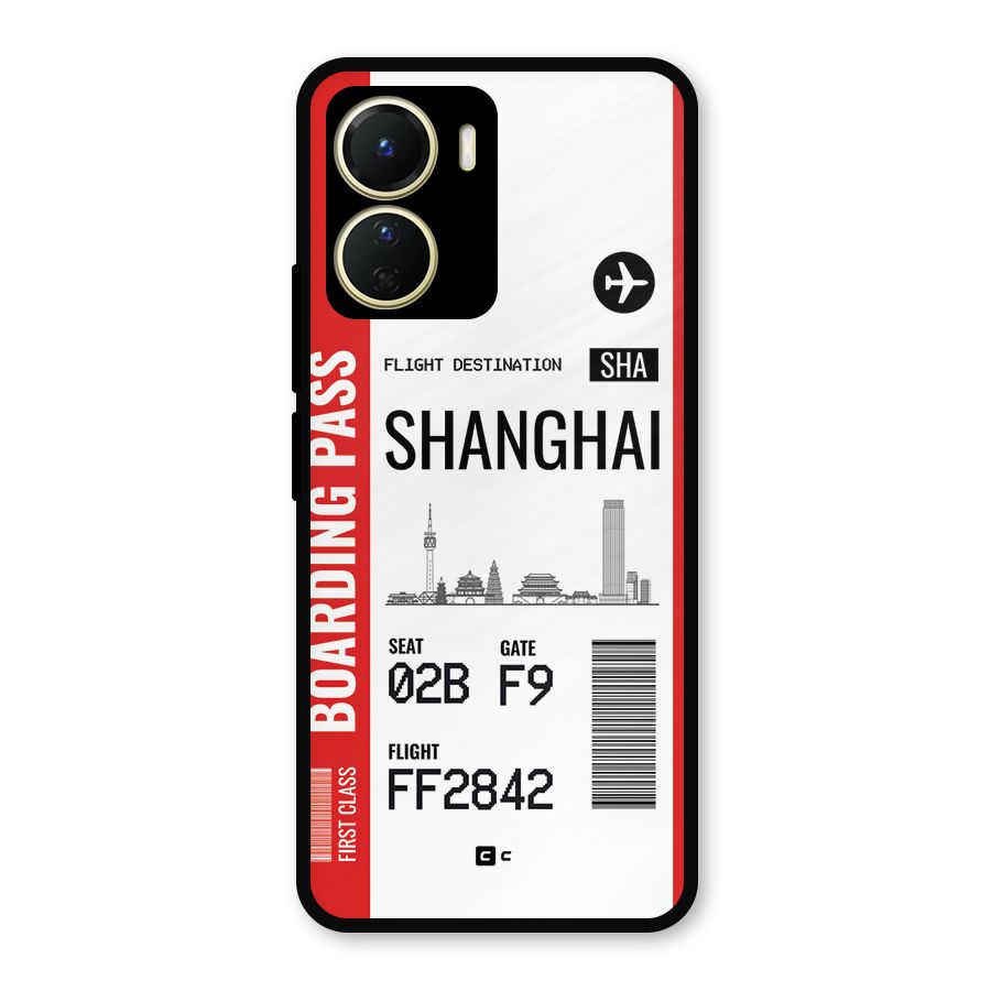 Shanghai Boarding Pass Metal Back Case for Vivo Y16