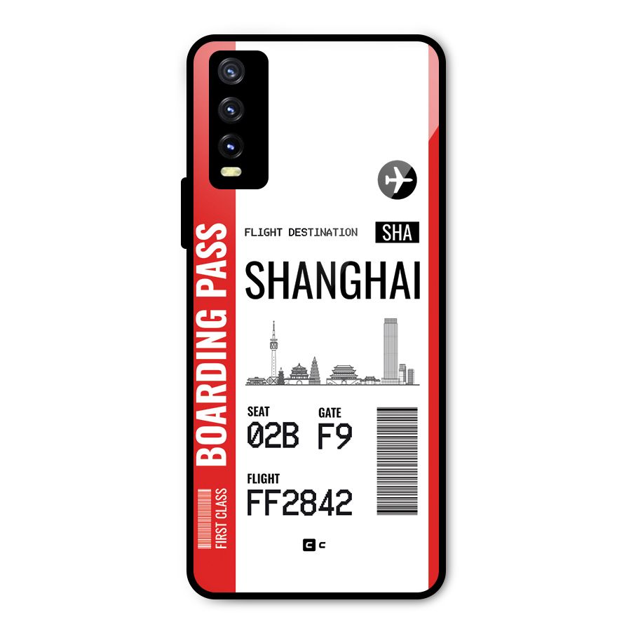 Shanghai Boarding Pass Metal Back Case for Vivo Y20g