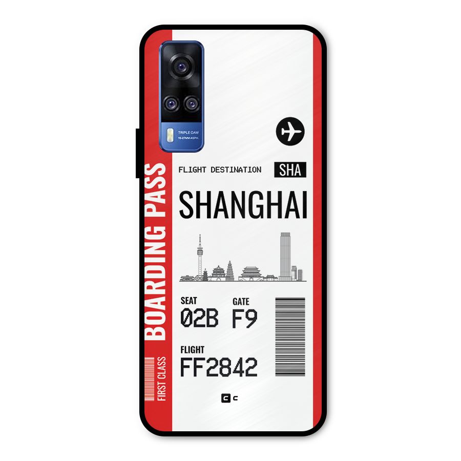 Shanghai Boarding Pass Metal Back Case for Vivo Y51A