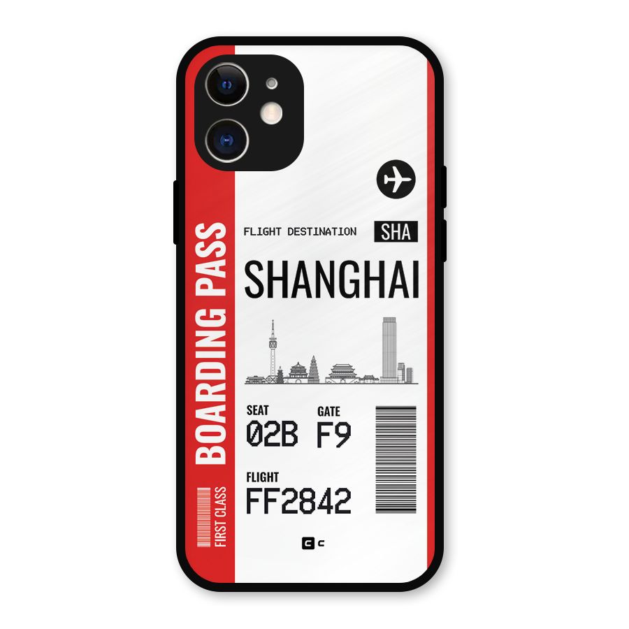 Shanghai Boarding Pass Metal Back Case for iPhone 12