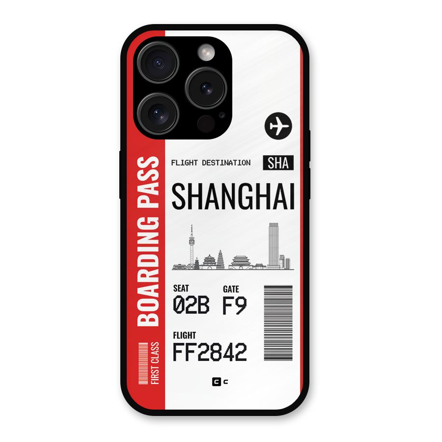 Shanghai Boarding Pass Metal Back Case for iPhone 15 Pro