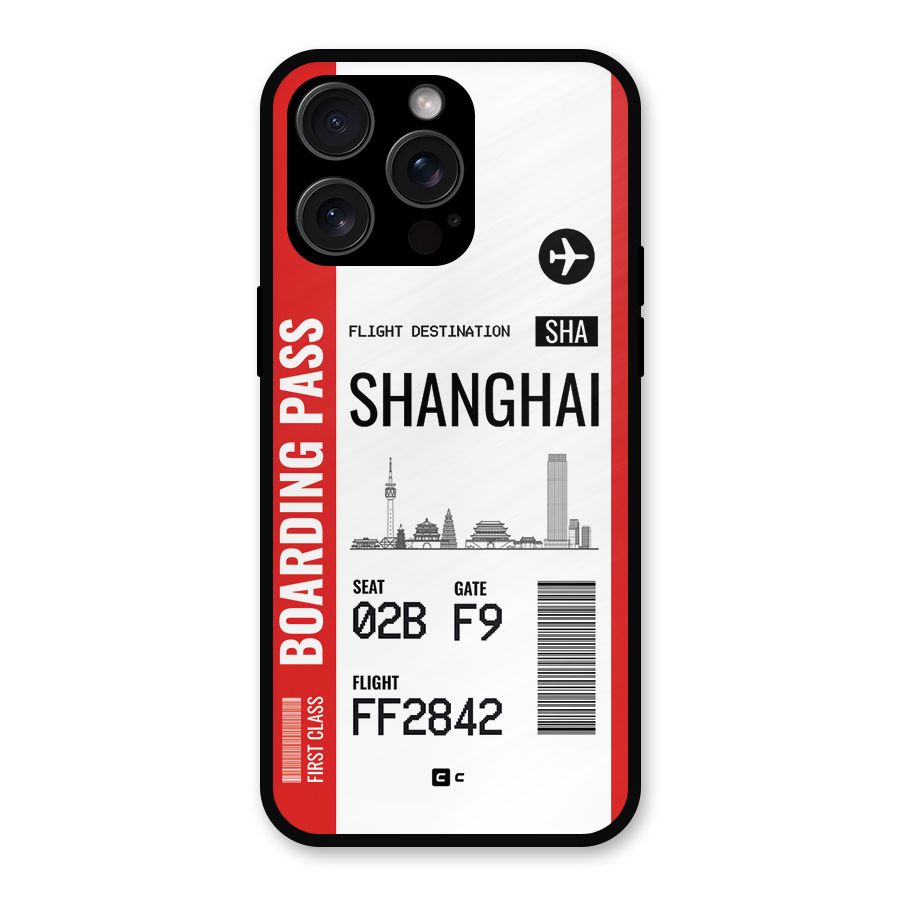 Shanghai Boarding Pass Metal Back Case for iPhone 15 Pro Max