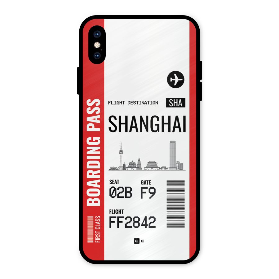 Shanghai Boarding Pass Metal Back Case for iPhone XS Max