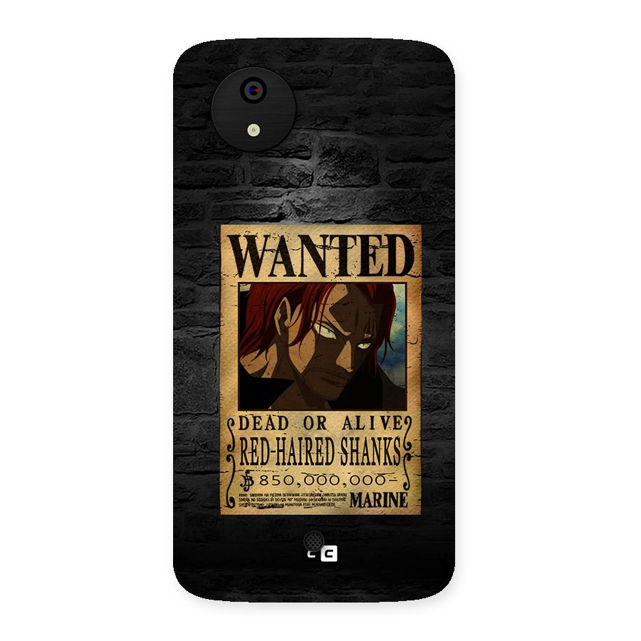 Shanks Wanted Back Case for Canvas A1  AQ4501