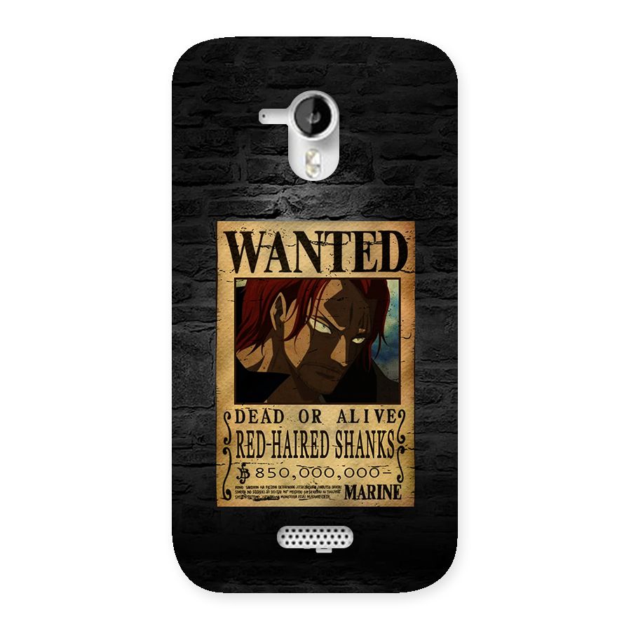 Shanks Wanted Back Case for Canvas HD A116