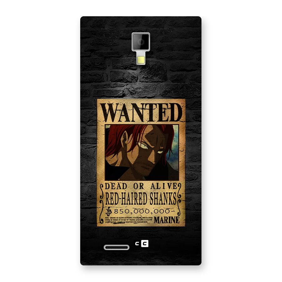 Shanks Wanted Back Case for Canvas Xpress A99