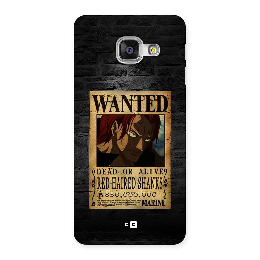 Shanks Wanted Back Case for Galaxy A3 (2016)
