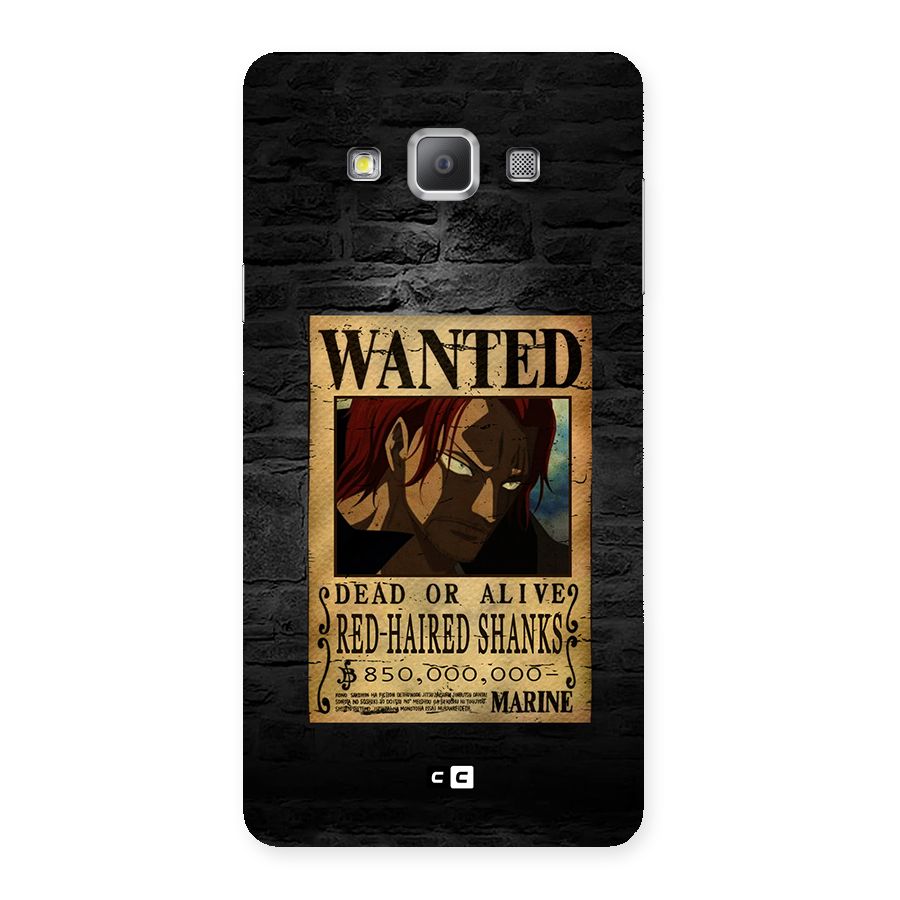 Shanks Wanted Back Case for Galaxy A7