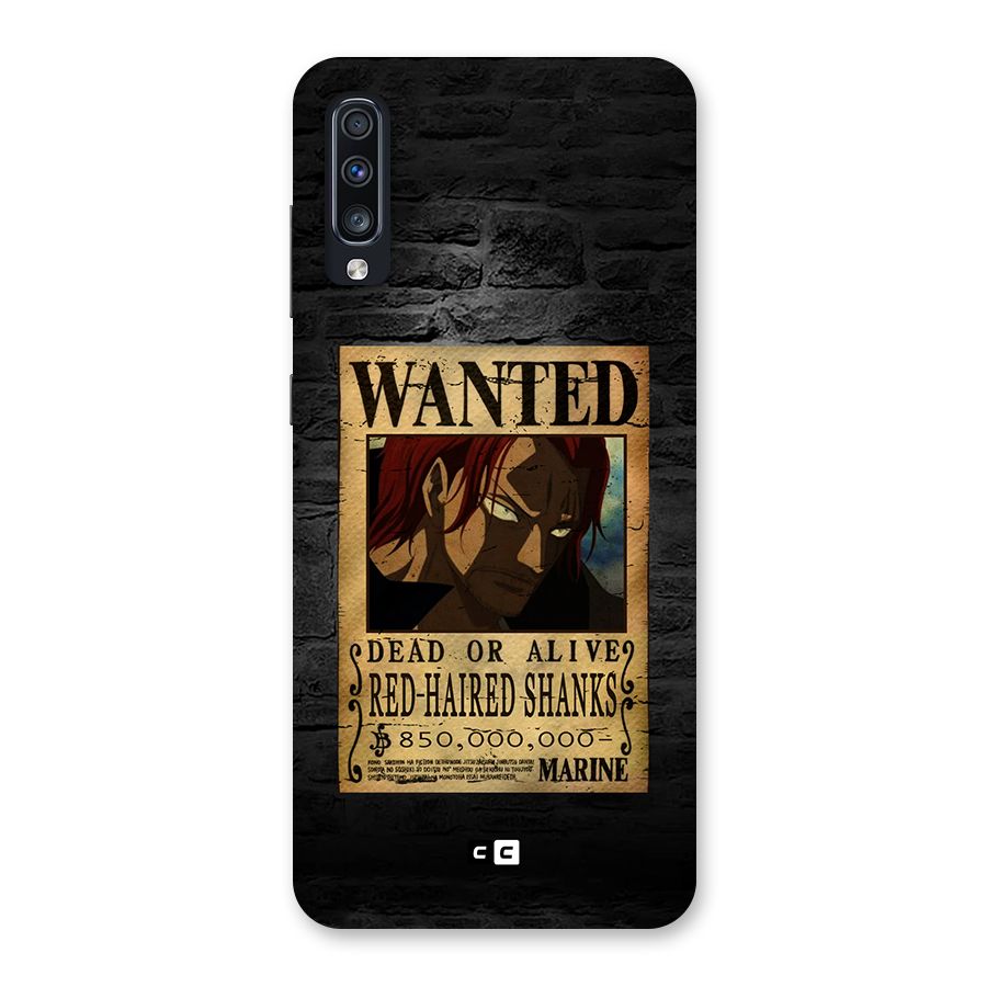 Shanks Wanted Back Case for Galaxy A70