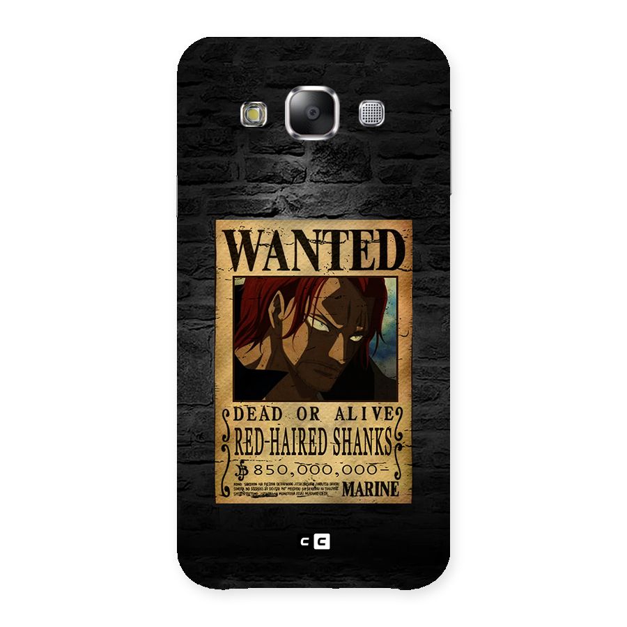 Shanks Wanted Back Case for Galaxy E5