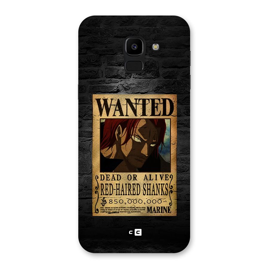 Shanks Wanted Back Case for Galaxy J6