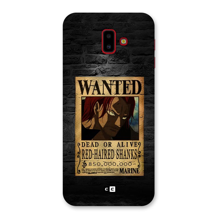 Shanks Wanted Back Case for Galaxy J6 Plus