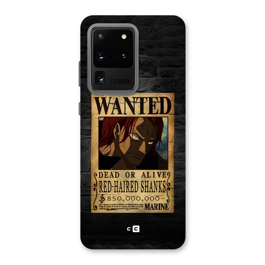 Shanks Wanted Back Case for Galaxy S20 Ultra