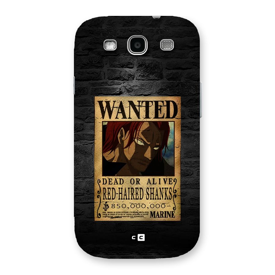 Shanks Wanted Back Case for Galaxy S3